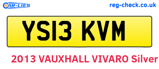 YS13KVM are the vehicle registration plates.