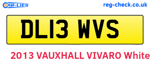 DL13WVS are the vehicle registration plates.