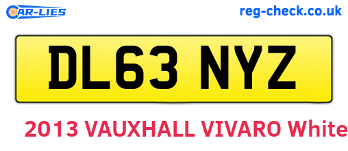 DL63NYZ are the vehicle registration plates.