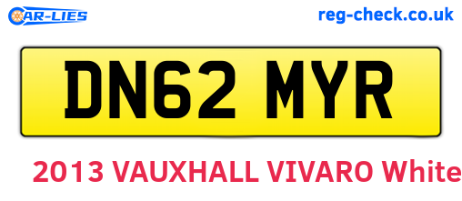 DN62MYR are the vehicle registration plates.