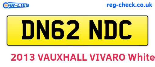 DN62NDC are the vehicle registration plates.