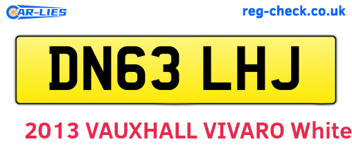 DN63LHJ are the vehicle registration plates.