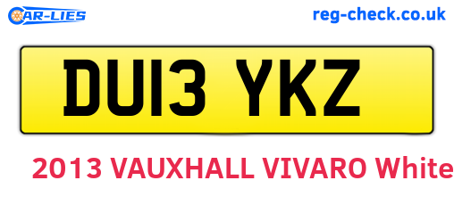 DU13YKZ are the vehicle registration plates.