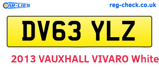 DV63YLZ are the vehicle registration plates.