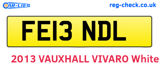 FE13NDL are the vehicle registration plates.