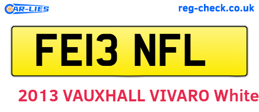 FE13NFL are the vehicle registration plates.