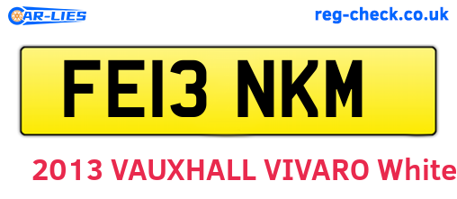FE13NKM are the vehicle registration plates.