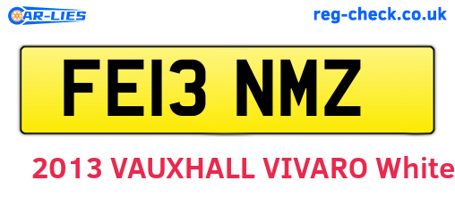 FE13NMZ are the vehicle registration plates.