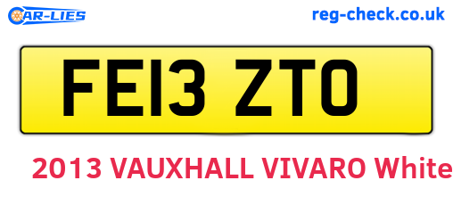 FE13ZTO are the vehicle registration plates.