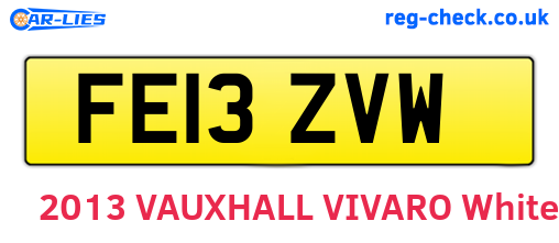 FE13ZVW are the vehicle registration plates.