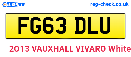 FG63DLU are the vehicle registration plates.