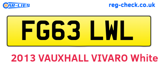 FG63LWL are the vehicle registration plates.