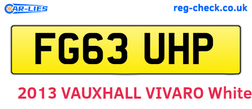 FG63UHP are the vehicle registration plates.