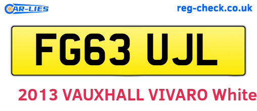 FG63UJL are the vehicle registration plates.