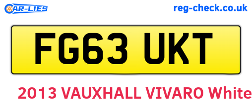 FG63UKT are the vehicle registration plates.