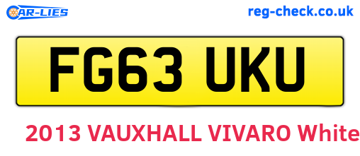FG63UKU are the vehicle registration plates.