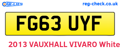 FG63UYF are the vehicle registration plates.