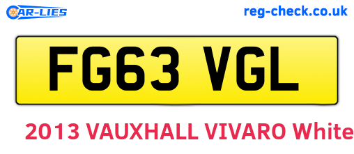 FG63VGL are the vehicle registration plates.