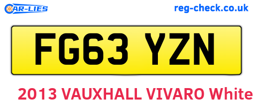 FG63YZN are the vehicle registration plates.