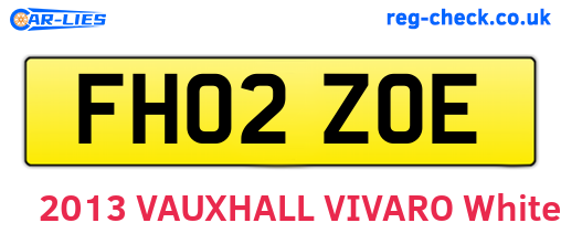 FH02ZOE are the vehicle registration plates.