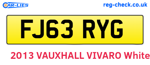 FJ63RYG are the vehicle registration plates.