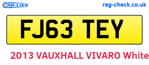 FJ63TEY are the vehicle registration plates.