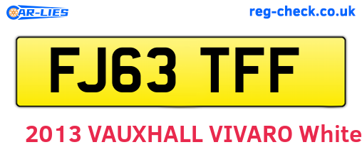 FJ63TFF are the vehicle registration plates.