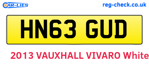 HN63GUD are the vehicle registration plates.