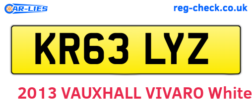 KR63LYZ are the vehicle registration plates.