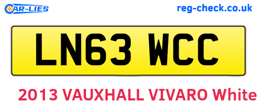 LN63WCC are the vehicle registration plates.