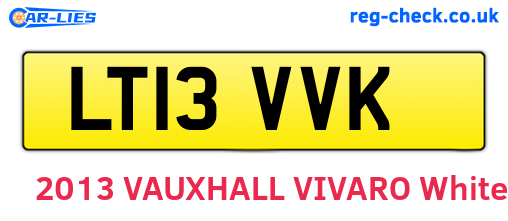 LT13VVK are the vehicle registration plates.