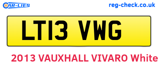 LT13VWG are the vehicle registration plates.