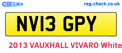 NV13GPY are the vehicle registration plates.