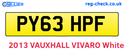 PY63HPF are the vehicle registration plates.