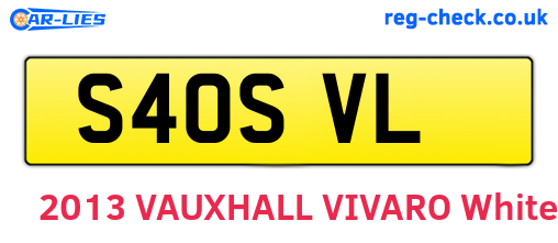 S40SVL are the vehicle registration plates.