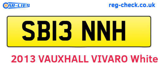 SB13NNH are the vehicle registration plates.