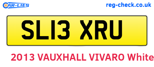 SL13XRU are the vehicle registration plates.