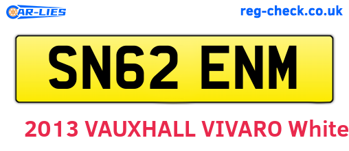 SN62ENM are the vehicle registration plates.