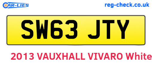 SW63JTY are the vehicle registration plates.