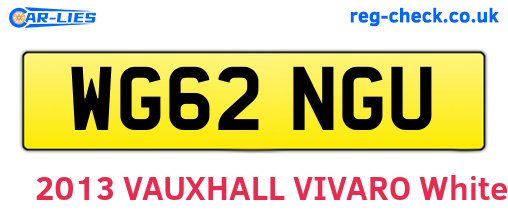 WG62NGU are the vehicle registration plates.