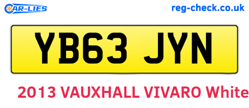 YB63JYN are the vehicle registration plates.