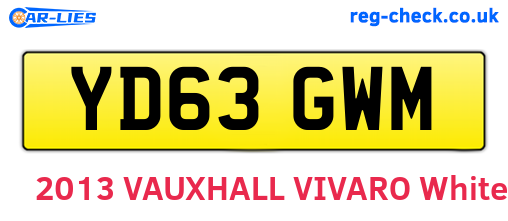 YD63GWM are the vehicle registration plates.