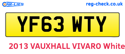 YF63WTY are the vehicle registration plates.