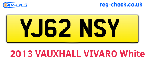 YJ62NSY are the vehicle registration plates.