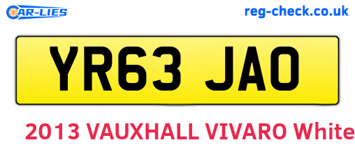 YR63JAO are the vehicle registration plates.