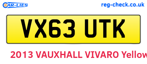 VX63UTK are the vehicle registration plates.