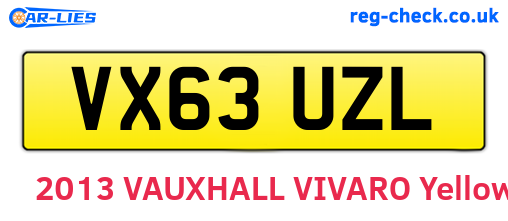 VX63UZL are the vehicle registration plates.