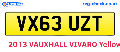 VX63UZT are the vehicle registration plates.