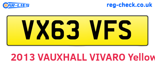 VX63VFS are the vehicle registration plates.