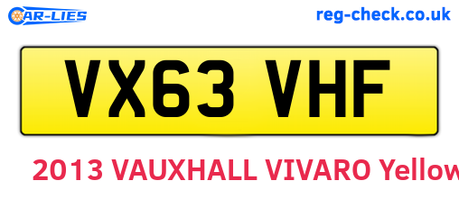 VX63VHF are the vehicle registration plates.
